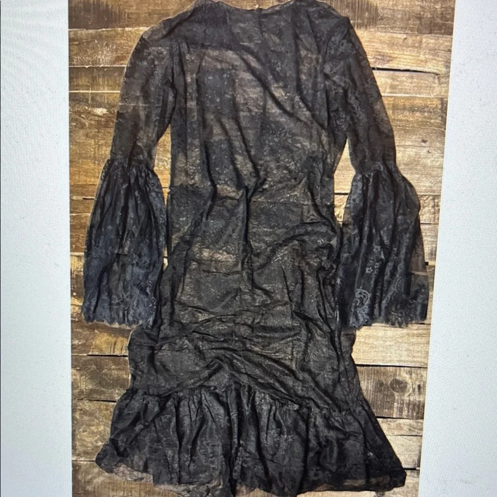Jaded Gypsy Garden Tea Lace Long-Sleeve Bell Cuff Dress - Picture 1 of 2